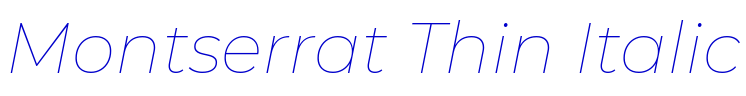 Montserrat Thin Italic フォント